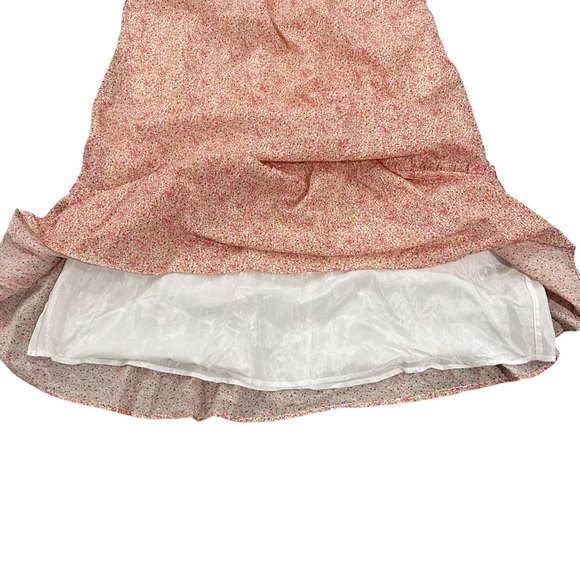 NWT - Vineyard Vines Pink Cotton Silk Floral Smocked Puff‎ Sleeve Dress - Size M - Picture 5 of 10